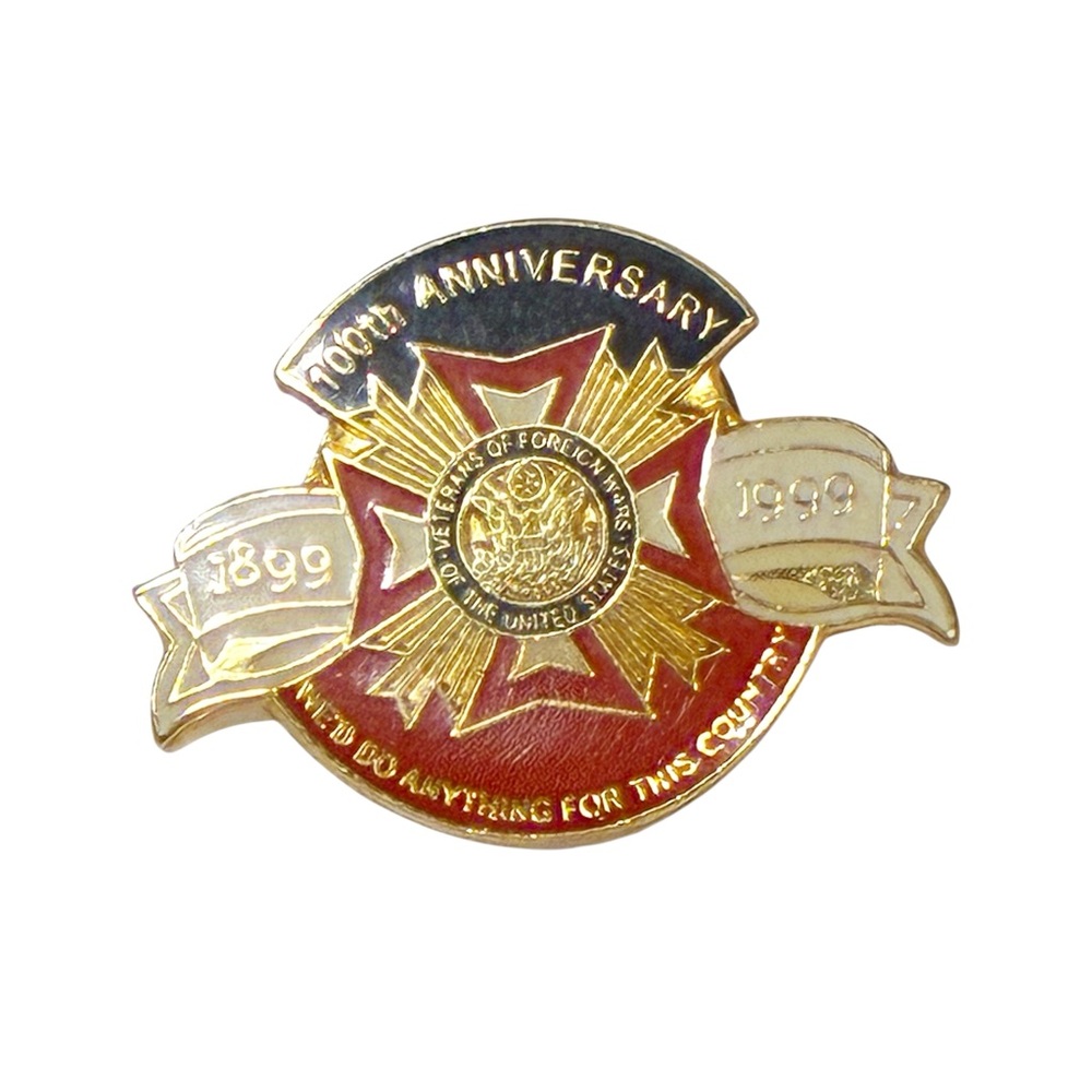 Vintage Pin 100th Anniverary  We'd do‎ anything for this country Enamel Lapel G